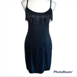 Express Little Black Dress fringed